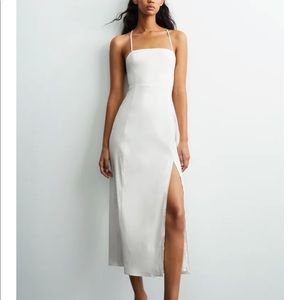 ❤️NWT white Zara lace up back dress